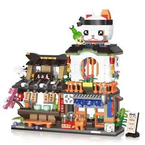 Japanese Street View Izakaya Shop Mini Building Blocks, MOC Creative Cute Japanese Toys Model Set, 809 PCS Simulation Architecture Construction Toy, Gift for Adults Kids Girls Boys 6-12 Japanese Street View Izakaya Shop Mini Building Blocks, MOC Creative Cute Japanese Toys Model Set, 809 PCS Simulation Architecture Construction Toy, Gift for Adults Kids Girls Boys 6-12