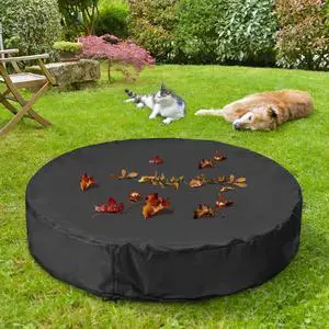 Round Dog Pool Cover, Foldable Pet Swimming Pool Cover, Waterproof Dustproof and Washable Pool Protective Cover with Drawstring Design, 32 x 8 Inches Round Dog Pool Cover, Foldable Pet Swimming Pool Cover, Waterproof Dustproof and Washable Pool Protective Cover with Drawstring Design, 32 x 8 Inches