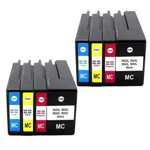Compatible Ink Cartridge 955 954 953 952 953XL for Printer Officejet 8702 8715 8716 8717 8725 8727 8740 7740 7720 P2724dw(2 Set) Compatible Ink Cartridge 955 954 953 952 953XL for Printer Officejet 8702 8715 8716 8717 8725 8727 8740 7740 7720 P2724dw(2 Set)