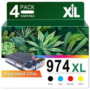 974XL 974A Ink Cartridge Compatible for HP 974 XL L0S08AL L0R99ALL | 974A Ink Use for Pagewide 352dw MFP 377dw Pro 452dw MFP 477dw 577dw 552dw Managed P55250dw Printers 1set 974XL 974A Ink Cartridge Compatible for HP 974 XL L0S08AL L0R99ALL | 974A Ink Use for Pagewide 352dw MFP 377dw Pro 452dw MFP 477dw 577dw 552dw Managed P55250dw Printers 1set
