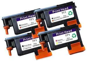 771 Print Head Replacement Printhead CE017A CE018A CE019A CE020ACompatible for HP Designjet Z6200(1Set 4Pcs) 771 Print Head Replacement Printhead CE017A CE018A CE019A CE020ACompatible for HP Designjet Z6200(1Set 4Pcs)