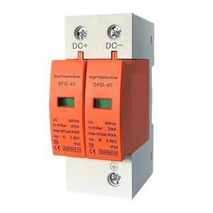 AC DC SPD 2P 3P 4P 20KA 40KA 275V 385V 500V 600V 1000V House Lightning Surge Protector Protective Low Voltage Arrester Device | 4,40KA 275VAC AC DC SPD 2P 3P 4P 20KA 40KA 275V 385V 500V 600V 1000V House Lightning Surge Protector Protective Low Voltage Arrester Device | 4,40KA 275VAC