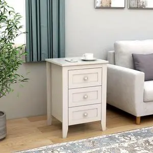 3 Drawer Dresser, White Chest of Drawers with Charging Station and USB Ports & Power Outlets, Small Wooden Storage Cabinet Organizer for Bedroom, Living Room 3 Drawer Dresser, White Chest of Drawers with Charging Station and USB Ports & Power Outlets, Small Wooden Storage Cabinet Organizer for Bedroom, Living Room