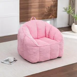 Giant Bean Bag Chair with Pull Ring, Comfy Corduroy Lazy Sofa for Adults Teens, Large Boneless Chair, Comfy Accent Chair, Corner Armchair for for Living Room, Bedroom, Gaming, Reading, Pink Giant Bean Bag Chair with Pull Ring, Comfy Corduroy Lazy Sofa for Adults Teens, Large Boneless Chair, Comfy Accent Chair, Corner Armchair for for Living Room, Bedroom, Gaming, Reading, Pink