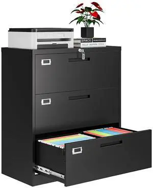 3 Drawer File Cabinets for Home Office, Office Storage Caninets Steel Cabnet for Letter/Legal/A4/F4-Assembly Required 3 Drawer File Cabinets for Home Office, Office Storage Caninets Steel Cabnet for Letter/Legal/A4/F4-Assembly Required