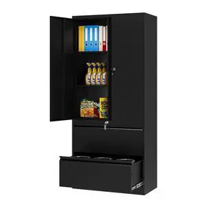 Metal File Cabinets, Lateral Filing Cabinet with 2 Drawers, 71" H File Caninet for Home Office, Office Storage Caninets with Adjustable Shelves for Letter/Legal / A4 - Assembly Required Metal File Cabinets, Lateral Filing Cabinet with 2 Drawers, 71" H File Caninet for Home Office, Office Storage Caninets with Adjustable Shelves for Letter/Legal / A4 - Assembly Required