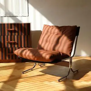 Modern High Back Accent Chair, Leather Living Room Chairs with Metal Legs and Soft Padded, Comfy Sofa Reading Chair for Home Office,Bedroom,Dining Room, Brown Modern High Back Accent Chair, Leather Living Room Chairs with Metal Legs and Soft Padded, Comfy Sofa Reading Chair for Home Office,Bedroom,Dining Room, Brown