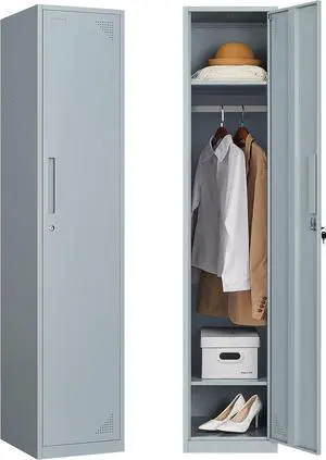 Metal Storage Locker, Metal Locker with 1 Doors, 71" Tall Steel Storage Lockers for Employees, Locker Storage Cabinets Organizer for School, Gym, Home Office, Staff Metal Storage Locker, Metal Locker with 1 Doors, 71" Tall Steel Storage Lockers for Employees, Locker Storage Cabinets Organizer for School, Gym, Home Office, Staff