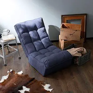 Lazy Single Sofa with with 3 Adjustable Position,Reclining Lounger Chair, Tatami Balcony Gaming Couch, Leisure Reading Chair for Bedroom/Living Room/Space Saving,Navy Lazy Single Sofa with with 3 Adjustable Position,Reclining Lounger Chair, Tatami Balcony Gaming Couch, Leisure Reading Chair for Bedroom/Living Room/Space Saving,Navy