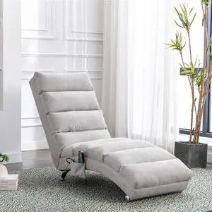 Chaise Lounge Chair Indoor,Massage Chaise Lounge with Remote Control,Electric Massage Floor Chair,Modern Long Lounger with 5 Modes, Chaise Lounge Sofa for Office, Living Room,Bedroom,Linen,Light Gray Chaise Lounge Chair Indoor,Massage Chaise Lounge with Remote Control,Electric Massage Floor Chair,Modern Long Lounger with 5 Modes, Chaise Lounge Sofa for Office, Living Room,Bedroom,Linen,Light Gray