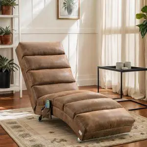 Chaise Lounge Chair Indoor,Massage Chaise Lounge with Remote Control,Electric Massage Floor Chair,Modern Long Lounger with 5 Modes, Chaise Lounge Sofa for Office, Living Room,Bedroom,Microfiber,Coffee Chaise Lounge Chair Indoor,Massage Chaise Lounge with Remote Control,Electric Massage Floor Chair,Modern Long Lounger with 5 Modes, Chaise Lounge Sofa for Office, Living Room,Bedroom,Microfiber,Coffee