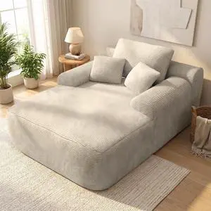 Floor Lazy Sofa with Pillows, 47" Width Convertible Chaise Lounge Chair with Armrest, Oversized Boneless Sleeper Sofa Bed, Soft Corduroy Sleeper Chair for Living Room, Bedroom, Camel Floor Lazy Sofa with Pillows, 47" Width Convertible Chaise Lounge Chair with Armrest, Oversized Boneless Sleeper Sofa Bed, Soft Corduroy Sleeper Chair for Living Room, Bedroom, Camel