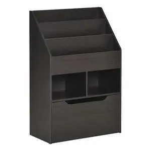 3 Tier Sling Book Shelf Toy Storage, Wooden Bookcase with Drawer, Multi-Shelf Rack Toy Organizer with Storage Drawer for Books, Classroom, Playroom, Brown 3 Tier Sling Book Shelf Toy Storage, Wooden Bookcase with Drawer, Multi-Shelf Rack Toy Organizer with Storage Drawer for Books, Classroom, Playroom, Brown