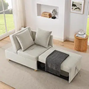 Convertible Pull Out Sofa with Adjustable Backrest, Compact Sofa for Small Spaces, Living Room, Bedroom, Dorms, Apartments Convertible Pull Out Sofa with Adjustable Backrest, Compact Sofa for Small Spaces, Living Room, Bedroom, Dorms, Apartments