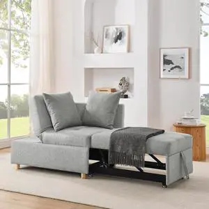 Convertible Pull Out Sofa with Adjustable Backrest, Compact Sofa for Small Spaces, Living Room, Bedroom, Dorms, Apartments Convertible Pull Out Sofa with Adjustable Backrest, Compact Sofa for Small Spaces, Living Room, Bedroom, Dorms, Apartments