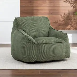 Giant Bean Bag for Teens Adults, Comfy Corduroy Large Lazy Sofa, Compression Boneless Chair, Comfy Accent Chair, Corner Armchair for for Living Room, Bedroom, Gaming, Reading, Green Giant Bean Bag for Teens Adults, Comfy Corduroy Large Lazy Sofa, Compression Boneless Chair, Comfy Accent Chair, Corner Armchair for for Living Room, Bedroom, Gaming, Reading, Green
