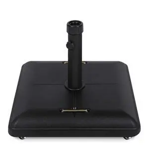 81-Pound Heavy Duty Square Concrete Rolling Outdoor Patio Umbrella Base Stand w/Locking Wheels, Handles 81-Pound Heavy Duty Square Concrete Rolling Outdoor Patio Umbrella Base Stand w/Locking Wheels, Handles