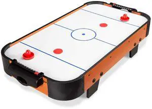 Portable Tabletop Air Hockey Table for Game Room w/ 100V Motor, Electric Fan, 2 Strikers, 2 Pucks Portable Tabletop Air Hockey Table for Game Room w/ 100V Motor, Electric Fan, 2 Strikers, 2 Pucks