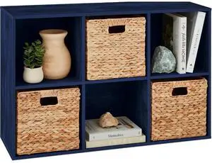 Best Choice Products Kids Bookcase 6-Cube Storage Organizer, 11in Shelf Opening, Bookshelf, Toy Storage, Customizable w/ 3 Removable Back Panels Navy Best Choice Products Kids Bookcase 6-Cube Storage Organizer, 11in Shelf Opening, Bookshelf, Toy Storage, Customizable w/ 3 Removable Back Panels Navy
