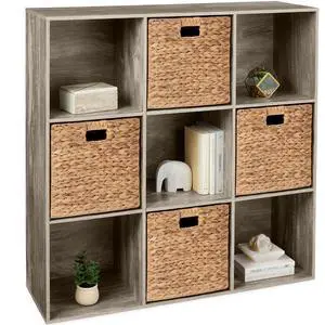 Best Choice Products 9-Cube Storage Organizer, 13.5in Shelf Opening, Bookcase, Display Shelf, Customizable w/ 3 Removable Back Panels Greige Best Choice Products 9-Cube Storage Organizer, 13.5in Shelf Opening, Bookcase, Display Shelf, Customizable w/ 3 Removable Back Panels Greige