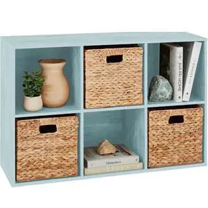 Best Choice Products Kids Bookcase 6-Cube Storage Organizer, 11in Shelf Opening, Bookshelf, Toy Storage, Customizable w/ 3 Removable Back Panels Light Blue Best Choice Products Kids Bookcase 6-Cube Storage Organizer, 11in Shelf Opening, Bookshelf, Toy Storage, Customizable w/ 3 Removable Back Panels Light Blue