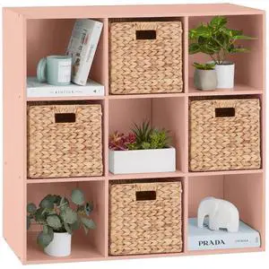 Best Choice Products Kids Bookcase 9-Cube Storage Organizer, 11in Shelf Opening, Bookshelf, Toy Storage, Customizable w/ 3 Removable Back Panels Light Pink Best Choice Products Kids Bookcase 9-Cube Storage Organizer, 11in Shelf Opening, Bookshelf, Toy Storage, Customizable w/ 3 Removable Back Panels Light Pink