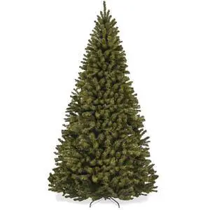 Artificial Christmas Tree, 4.5ft Premium Unlit Realistic Spruce Holiday Décor w/Dense Branches, Easy Assembly, Metal Base - Green Spruce Artificial Christmas Tree, 4.5ft Premium Unlit Realistic Spruce Holiday Décor w/Dense Branches, Easy Assembly, Metal Base - Green Spruce