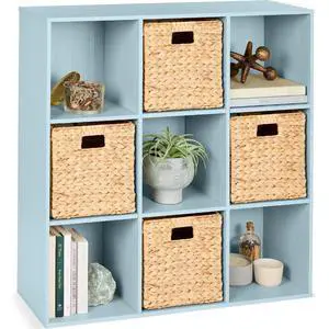 Best Choice Products Kids Bookcase 9-Cube Storage Organizer, 13.5in Shelf Opening, Bookshelf, Toy Storage, Customizable w/ 3 Removable Back Panels Light Blue Best Choice Products Kids Bookcase 9-Cube Storage Organizer, 13.5in Shelf Opening, Bookshelf, Toy Storage, Customizable w/ 3 Removable Back Panels Light Blue