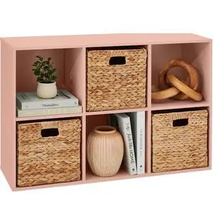 Best Choice Products Kids Bookcase 6-Cube Storage Organizer, 11in Shelf Opening, Bookshelf, Toy Storage, Customizable w/ 3 Removable Back Panels Light Pink Best Choice Products Kids Bookcase 6-Cube Storage Organizer, 11in Shelf Opening, Bookshelf, Toy Storage, Customizable w/ 3 Removable Back Panels Light Pink