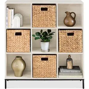Best Choice Products 9-Cube Bookshelf, 3-Tier Wood Storage Bookcase W/Legs, 11in Shelf Opening, Cube Organizer, Living Room, Office, Nursery - Whitewash Best Choice Products 9-Cube Bookshelf, 3-Tier Wood Storage Bookcase W/Legs, 11in Shelf Opening, Cube Organizer, Living Room, Office, Nursery - Whitewash