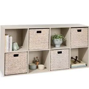 Best Choice Products 8-Cube Storage Organizer, 13.5in Shelf Opening, Bookcase, Display Shelf, Customizable w/ 2 Removable Back Panels Whitewash Best Choice Products 8-Cube Storage Organizer, 13.5in Shelf Opening, Bookcase, Display Shelf, Customizable w/ 2 Removable Back Panels Whitewash