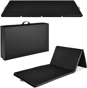 10ftx4ftx2in Folding Gym Mat 4-Panel Exercise Gymnastics Aerobics Workout Fitness Floor Mats w/Carrying Handles 10ftx4ftx2in Folding Gym Mat 4-Panel Exercise Gymnastics Aerobics Workout Fitness Floor Mats w/Carrying Handles