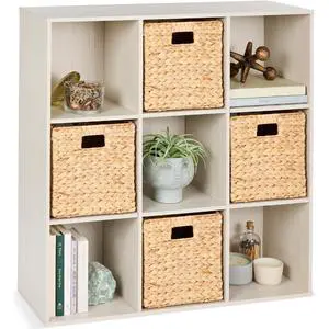 Best Choice Products 9-Cube Storage Organizer, 13.5in Shelf Opening, Bookcase, Display Shelf, Customizable w/ 3 Removable Back Panels Whitewash Best Choice Products 9-Cube Storage Organizer, 13.5in Shelf Opening, Bookcase, Display Shelf, Customizable w/ 3 Removable Back Panels Whitewash