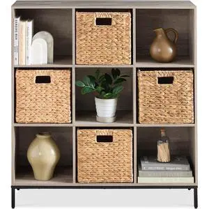 Best Choice Products 9-Cube Bookshelf, 3-Tier Wood Storage Bookcase W/Legs, 11in Shelf Opening, Cube Organizer, Living Room, Office, Nursery - Greige Best Choice Products 9-Cube Bookshelf, 3-Tier Wood Storage Bookcase W/Legs, 11in Shelf Opening, Cube Organizer, Living Room, Office, Nursery - Greige