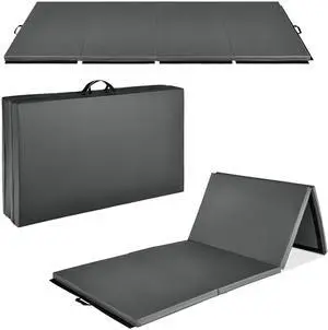 10ftx4ftx2in Folding Gym Mat 4-Panel Exercise Gymnastics Aerobics Workout Fitness Floor Mats w/Carrying Handles 10ftx4ftx2in Folding Gym Mat 4-Panel Exercise Gymnastics Aerobics Workout Fitness Floor Mats w/Carrying Handles