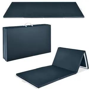 10ftx4ftx2in Folding Gym Mat 4-Panel Exercise Gymnastics Aerobics Workout Fitness Floor Mats w/Carrying Handles 10ftx4ftx2in Folding Gym Mat 4-Panel Exercise Gymnastics Aerobics Workout Fitness Floor Mats w/Carrying Handles