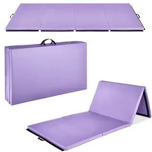 10ftx4ftx2in Folding Gym Mat 4-Panel Exercise Gymnastics Aerobics Workout Fitness Floor Mats w/Carrying Handles 10ftx4ftx2in Folding Gym Mat 4-Panel Exercise Gymnastics Aerobics Workout Fitness Floor Mats w/Carrying Handles
