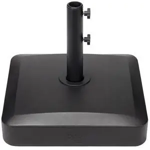 55lb Fillable Umbrella Base Stand, Plastic Patio Umbrella Stand with Pole Holder, Adjustment Knob for Outdoor, Lawn, Deck, Asscher Design - Black 55lb Fillable Umbrella Base Stand, Plastic Patio Umbrella Stand with Pole Holder, Adjustment Knob for Outdoor, Lawn, Deck, Asscher Design - Black