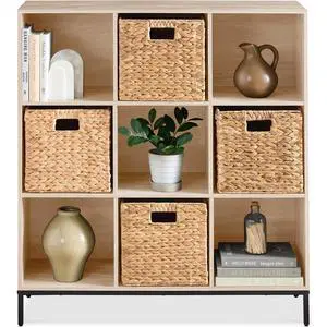 Best Choice Products 9-Cube Bookshelf, 3-Tier Wood Storage Bookcase W/Legs, 11in Shelf Opening, Cube Organizer, Living Room, Office, Nursery - Light Oak Best Choice Products 9-Cube Bookshelf, 3-Tier Wood Storage Bookcase W/Legs, 11in Shelf Opening, Cube Organizer, Living Room, Office, Nursery - Light Oak