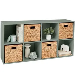 Best Choice Products Kids Bookcase 8-Cube Storage Organizer, 11in Shelf Opening, Bookshelf, Toy Storage, Customizable w/ 3 Removable Back Panels Sage Best Choice Products Kids Bookcase 8-Cube Storage Organizer, 11in Shelf Opening, Bookshelf, Toy Storage, Customizable w/ 3 Removable Back Panels Sage