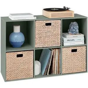 Best Choice Products Kids Bookcase 6-Cube Storage Organizer, 13.5in Shelf Opening, Bookshelf, Toy Storage, Customizable w/ 3 Removable Back Panels Sage Best Choice Products Kids Bookcase 6-Cube Storage Organizer, 13.5in Shelf Opening, Bookshelf, Toy Storage, Customizable w/ 3 Removable Back Panels Sage