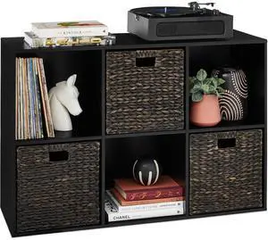 Best Choice Products 6-Cube Storage Organizer, 13.5in Shelf Opening, Bookcase, Display Shelf, Customizable w/ 3 Removable Back Panels Black Best Choice Products 6-Cube Storage Organizer, 13.5in Shelf Opening, Bookcase, Display Shelf, Customizable w/ 3 Removable Back Panels Black