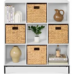 Best Choice Products 9-Cube Bookshelf, 3-Tier Wood Storage Bookcase W/Legs, 11in Shelf Opening, Cube Organizer, Living Room, Office, Nursery - White Best Choice Products 9-Cube Bookshelf, 3-Tier Wood Storage Bookcase W/Legs, 11in Shelf Opening, Cube Organizer, Living Room, Office, Nursery - White