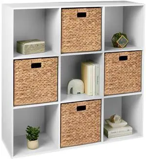 Best Choice Products 9-Cube Storage Organizer, 13.5in Shelf Opening, Bookcase, Display Shelf, Customizable w/ 3 Removable Back Panels White Best Choice Products 9-Cube Storage Organizer, 13.5in Shelf Opening, Bookcase, Display Shelf, Customizable w/ 3 Removable Back Panels White