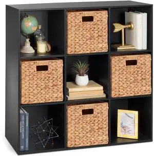 Best Choice Products 9-Cube Storage Organizer, 11in Shelf Opening, Bookcase, Display Shelf, Customizable w/ 3 Removable Back Panels - Black Best Choice Products 9-Cube Storage Organizer, 11in Shelf Opening, Bookcase, Display Shelf, Customizable w/ 3 Removable Back Panels - Black