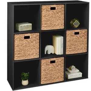 Best Choice Products 9-Cube Storage Organizer, 13.5in Shelf Opening, Bookcase, Display Shelf, Customizable w/ 3 Removable Back Panels Black Best Choice Products 9-Cube Storage Organizer, 13.5in Shelf Opening, Bookcase, Display Shelf, Customizable w/ 3 Removable Back Panels Black