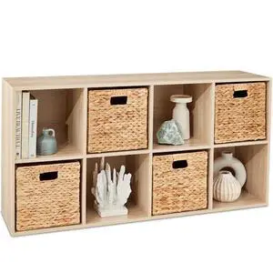 Best Choice Products 8-Cube Storage Organizer, 11in Shelf Opening, Bookcase, Display Shelf, Customizable w/ 3 Removable Back Panels Light Oak Best Choice Products 8-Cube Storage Organizer, 11in Shelf Opening, Bookcase, Display Shelf, Customizable w/ 3 Removable Back Panels Light Oak