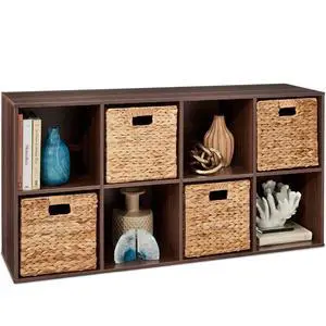 Best Choice Products 8-Cube Storage Organizer, 11in Shelf Opening, Bookcase, Display Shelf, Customizable w/ 3 Removable Back Panels Walnut Best Choice Products 8-Cube Storage Organizer, 11in Shelf Opening, Bookcase, Display Shelf, Customizable w/ 3 Removable Back Panels Walnut