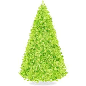 Artificial Christmas Tree, 6ft Premium Unlit Pine Design, Dense Branches Realistic Holiday Décor w/Easy Assembly - Lime Green Artificial Christmas Tree, 6ft Premium Unlit Pine Design, Dense Branches Realistic Holiday Décor w/Easy Assembly - Lime Green