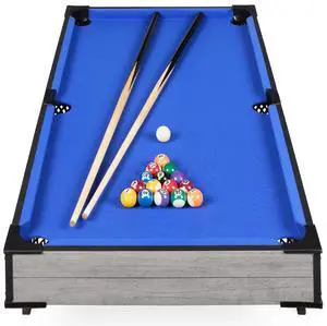 Tabletop Billiard Table, Pool Game Table for Living Room, Game Room w/ 2 Cue Sticks, Ball Set, Storage Bag Tabletop Billiard Table, Pool Game Table for Living Room, Game Room w/ 2 Cue Sticks, Ball Set, Storage Bag